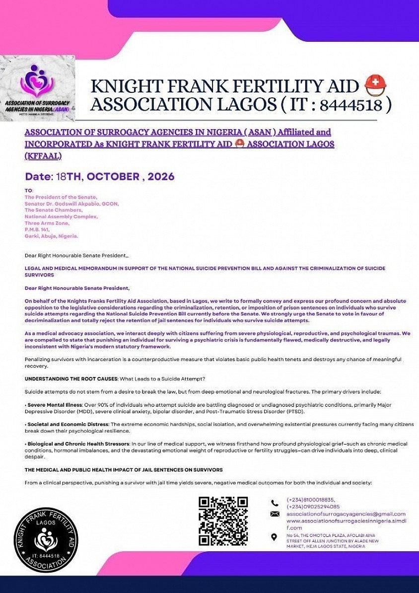KFFAAL / ASAN LEGAL MEMORANDUM & BASES FOR DECRIMINALIZATION Page 1
